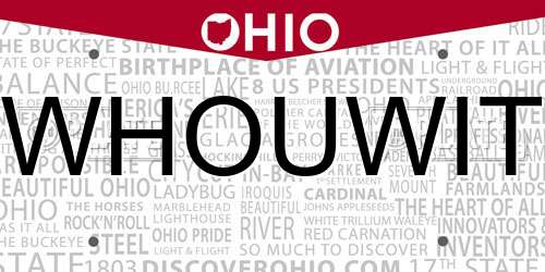 WHOUWIT Ohio License Plate