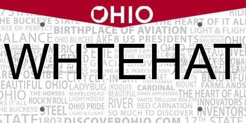 WHTEHAT Ohio License Plate