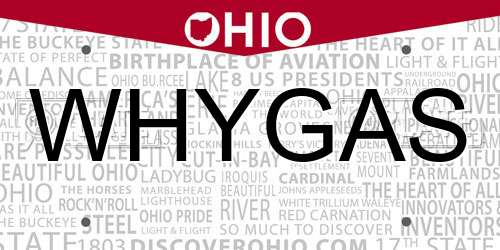 WHYGAS Ohio License Plate