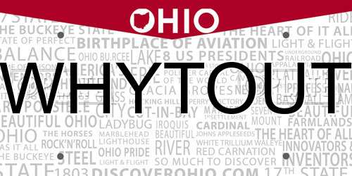 WHYTOUT Ohio License Plate