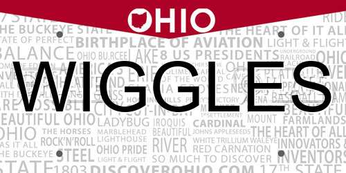 WIGGLES Ohio License Plate