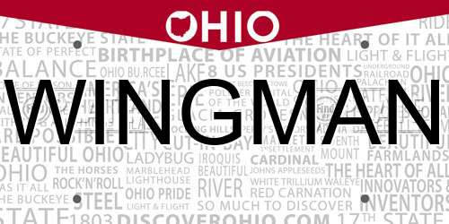 WINGMAN Ohio License Plate