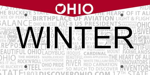 WINTER Ohio License Plate