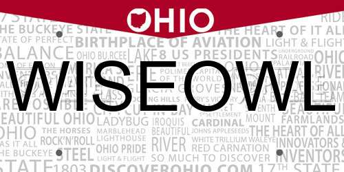 WISEOWL Ohio License Plate
