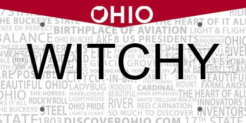 WITCHY Ohio License Plate