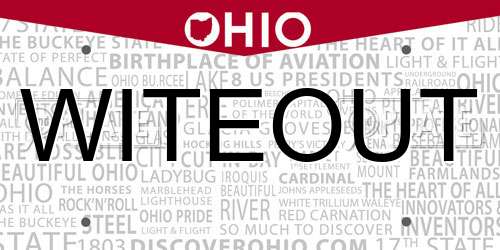 WITEOUT Ohio License Plate
