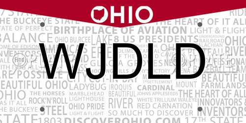 WJDLD Ohio License Plate