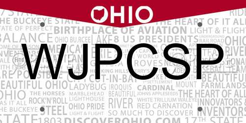 WJPCSP Ohio License Plate