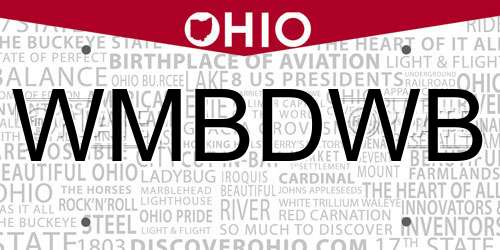 WMBDWB Ohio License Plate