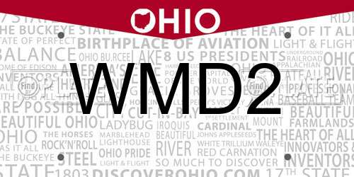 WMD2 Ohio License Plate