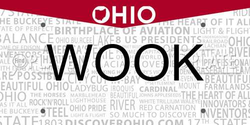 WOOK Ohio License Plate