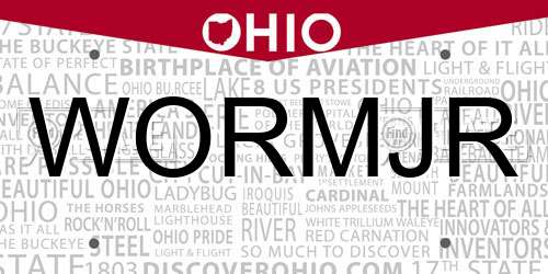 WORMJR Ohio License Plate