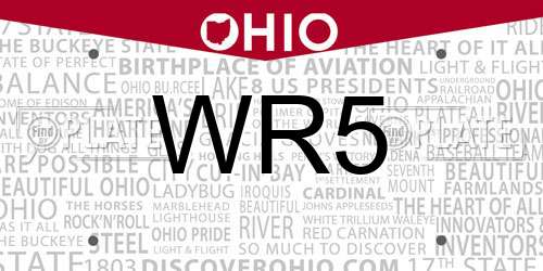 WR5 Ohio License Plate