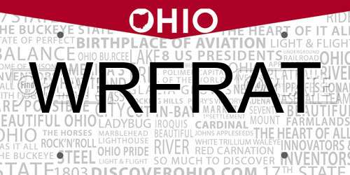 WRFRAT Ohio License Plate