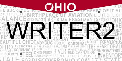 WRITER2 Ohio License Plate