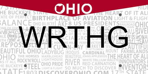 WRTHG Ohio License Plate