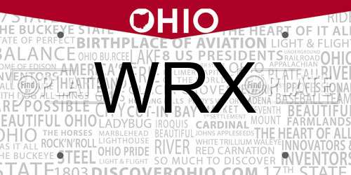 WRX Ohio License Plate