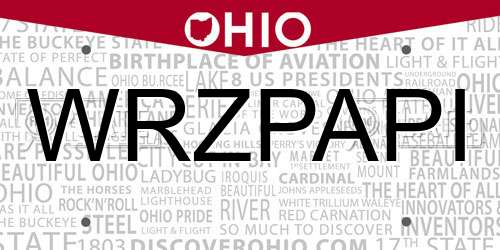 WRZPAPI Ohio License Plate