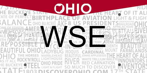 WSE Ohio License Plate