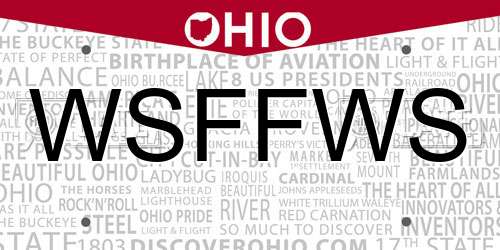 WSFFWS Ohio License Plate