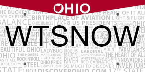 WTSNOW Ohio License Plate