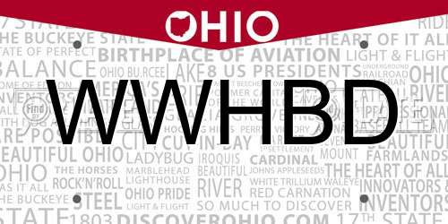 WWHBD Ohio License Plate