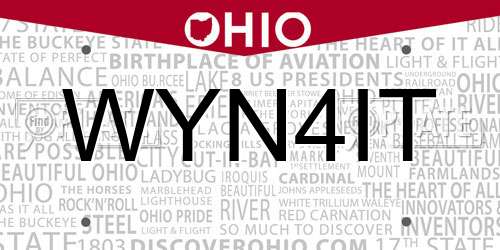 WYN4IT Ohio License Plate