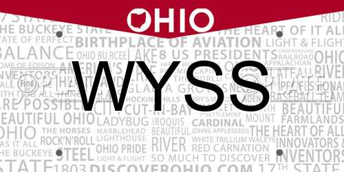 WYSS Ohio License Plate