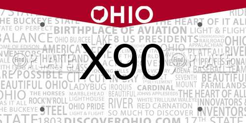 X90 Ohio License Plate