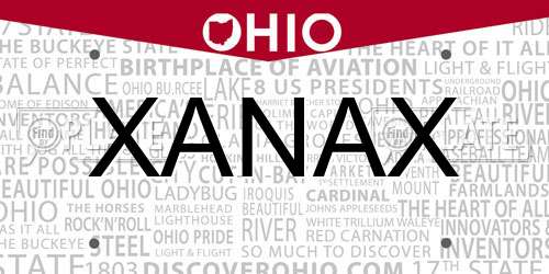 XANAX Ohio License Plate