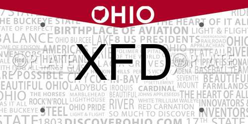 XFD Ohio License Plate