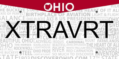 XTRAVRT Ohio License Plate