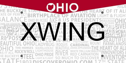 XWING Ohio License Plate