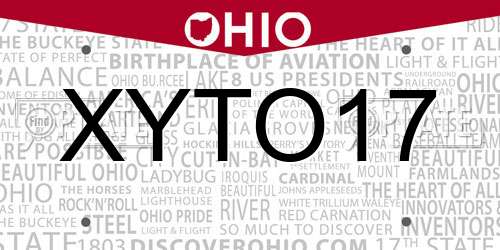 XYTO17 Ohio License Plate