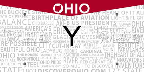 Y Ohio License Plate