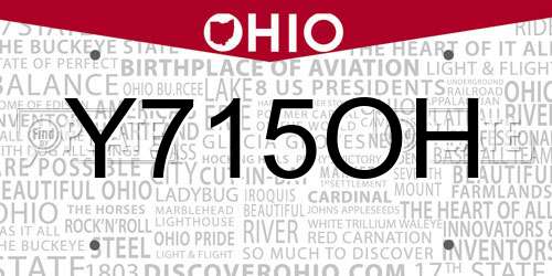 Y715OH Ohio License Plate