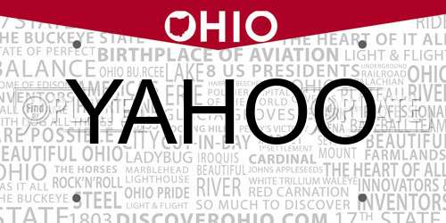 YAHOO Ohio License Plate