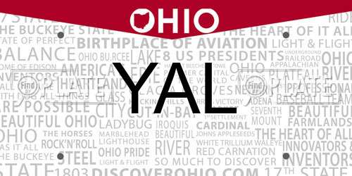 YAL Ohio License Plate