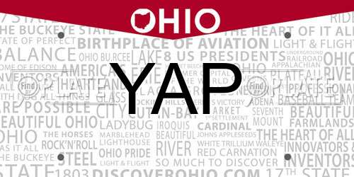 YAP Ohio License Plate