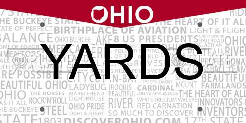 YARDS Ohio License Plate