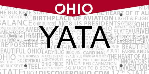 YATA Ohio License Plate