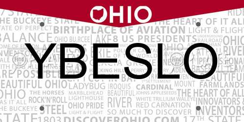 YBESLO Ohio License Plate