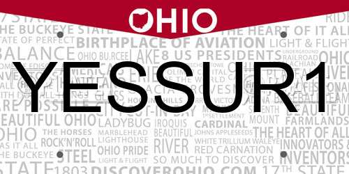 YESSUR1 Ohio License Plate
