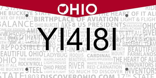 YI4I8I Ohio License Plate