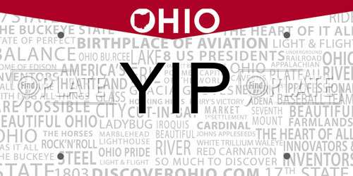 YIP Ohio License Plate