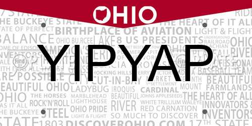 YIPYAP Ohio License Plate