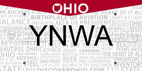 YNWA Ohio License Plate