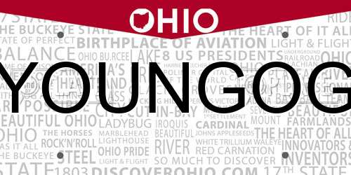 YOUNGOG Ohio License Plate