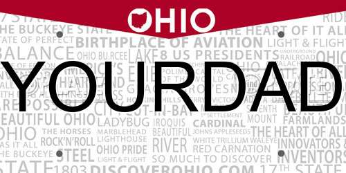 YOURDAD Ohio License Plate