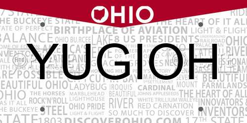 YUGIOH Ohio License Plate
